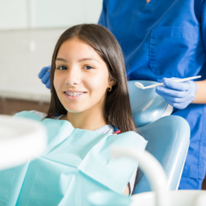 little girl with braces