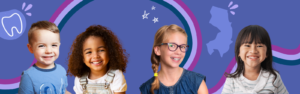 kids on purple background
